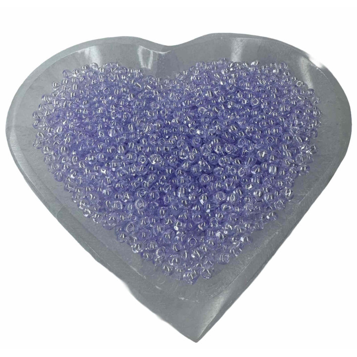 Cuentas Lavanda Translúcidas 220g | Para Trabajos Espirituales y Artesanales