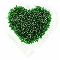 Cuentas Verdes Translúcidas 220g | Interior Plateado para Trabajos Espirituales
