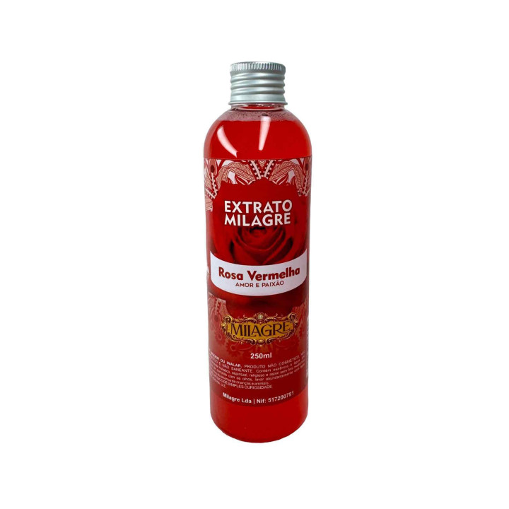 Baño Rosa Roja 250ml – Amor y Pasión | Milagre